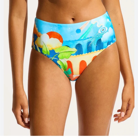 New Seafolly Aquarius high waist bikini size 6 - Picture 1 of 7